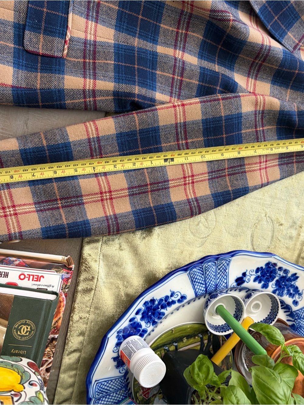 Pendleton Plaid Blazer in Blue, Tan and Red - Picture 3 of 15
